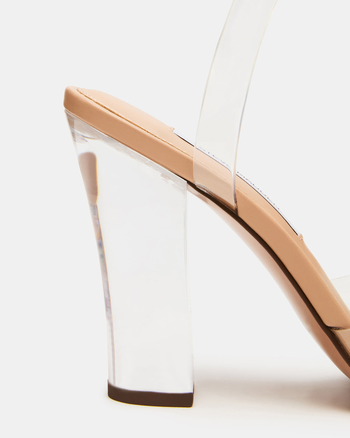 WHISTLE Clear Square-Toe Block Heel Women's Heel | Steve Madden