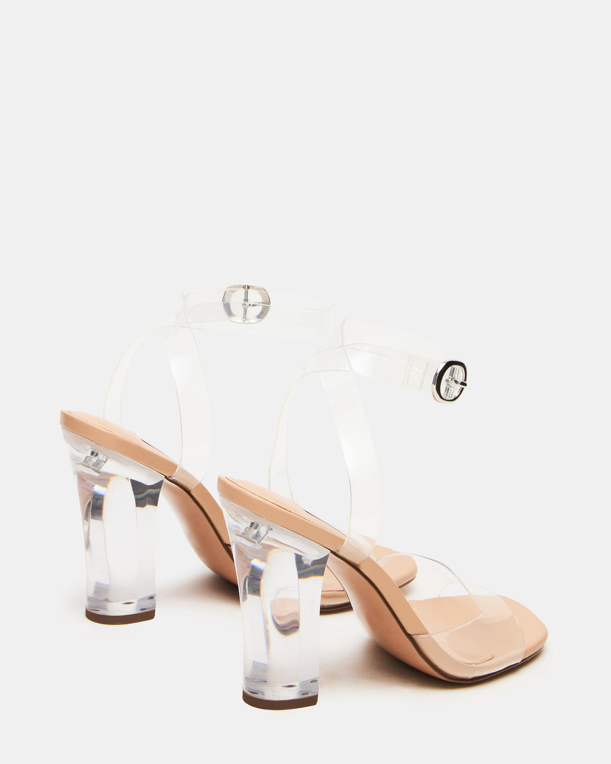 WHISTLE Clear Square-Toe Block Heel Women's Heel | Steve Madden