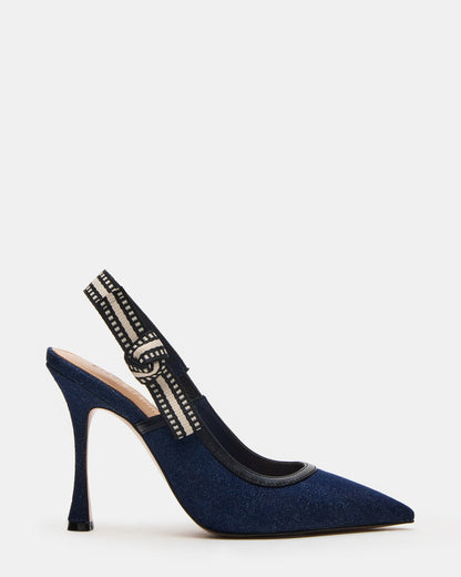 BRI Dark Denim Slingback Pump Women's Heel | Steve Madden