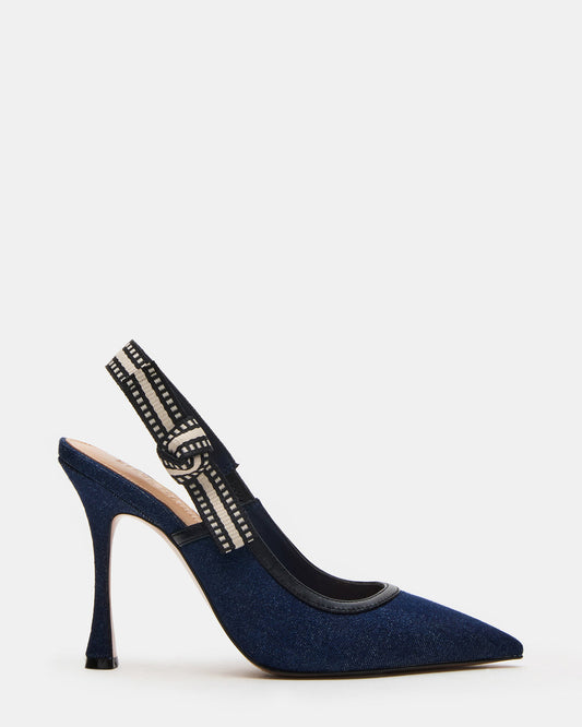 BRI Dark Denim Slingback Pump Women's Heel | Steve Madden