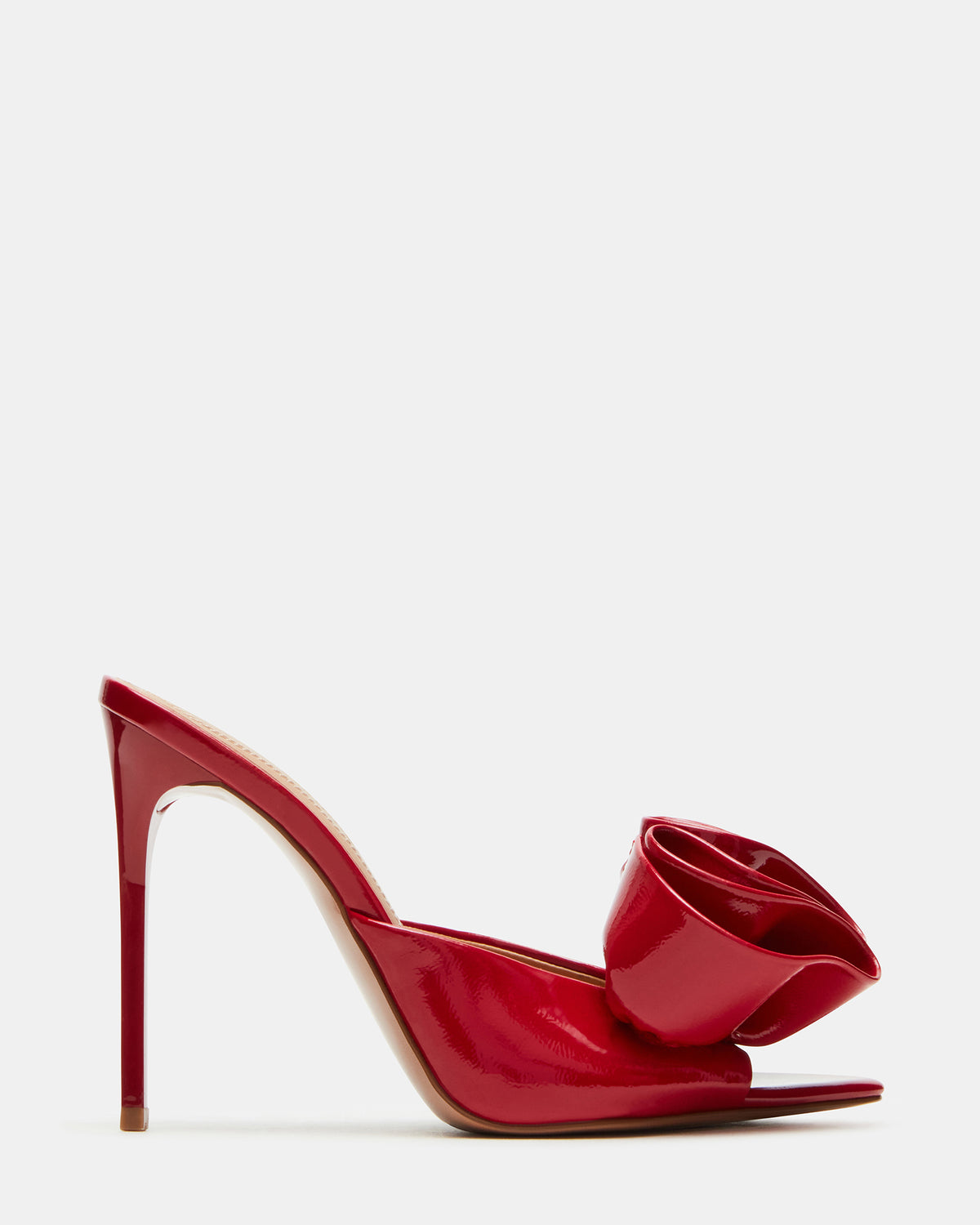 AFFINITY Red Patent Women's Multi Pointed-Toe Stiletto Mule Heel | Steve Madden