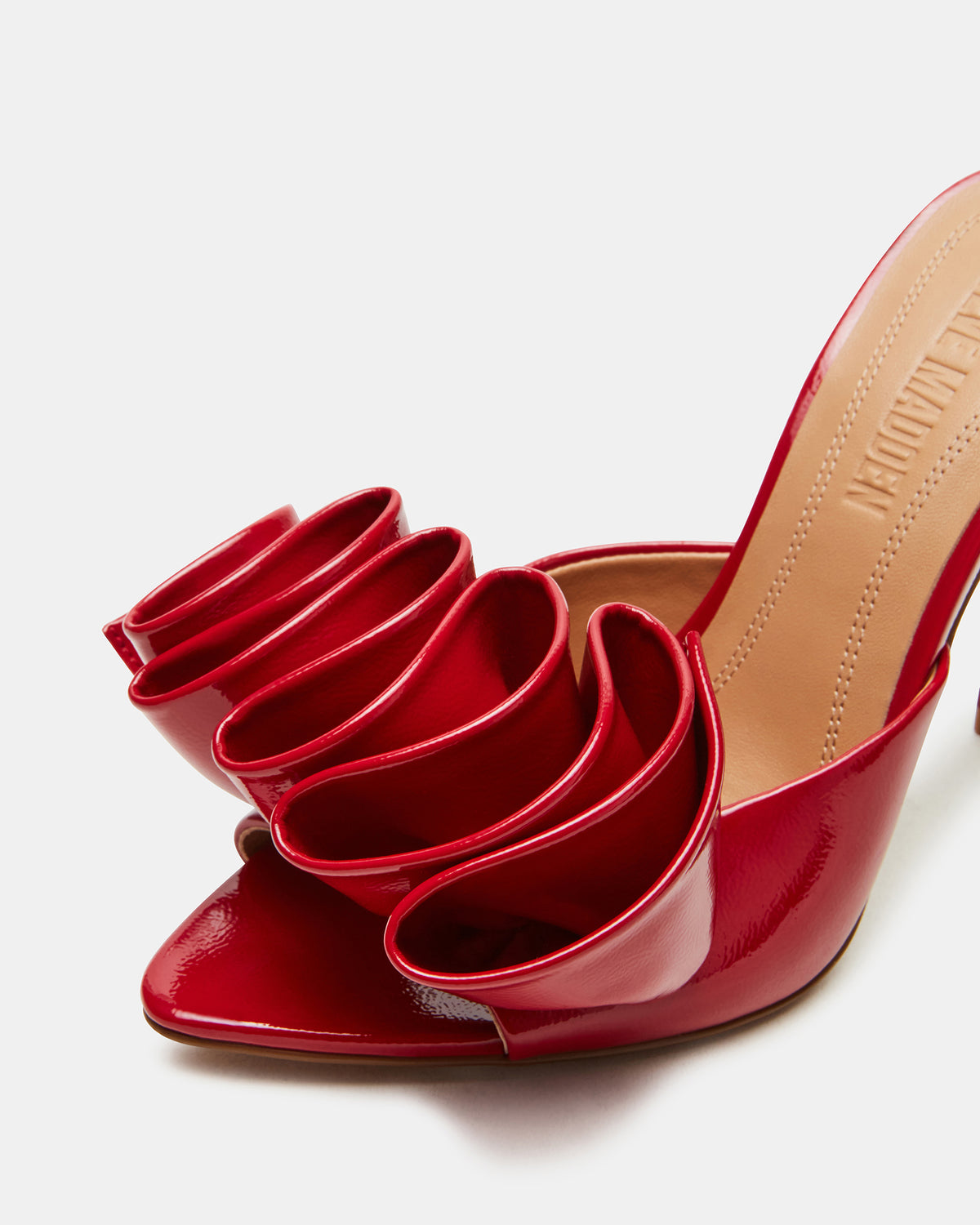 AFFINITY Red Patent Women's Multi Pointed-Toe Stiletto Mule Heel | Steve Madden