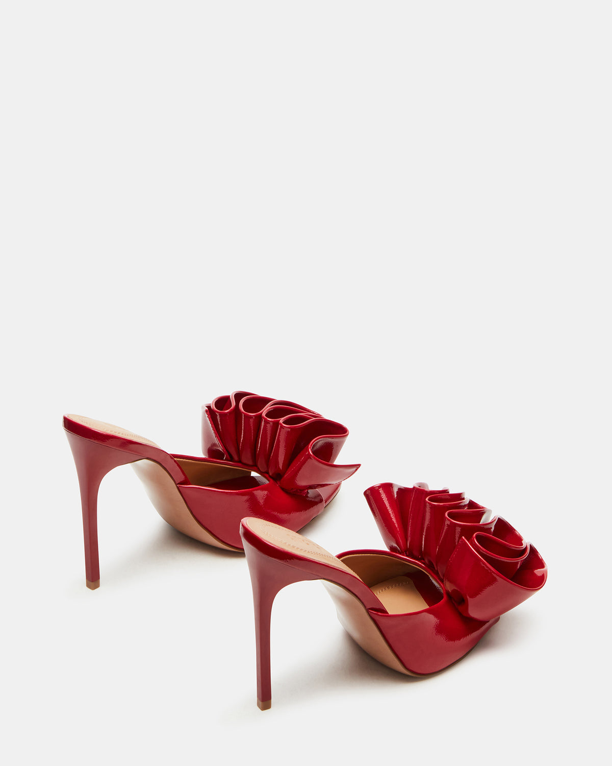 AFFINITY Red Patent Women's Multi Pointed-Toe Stiletto Mule Heel | Steve Madden