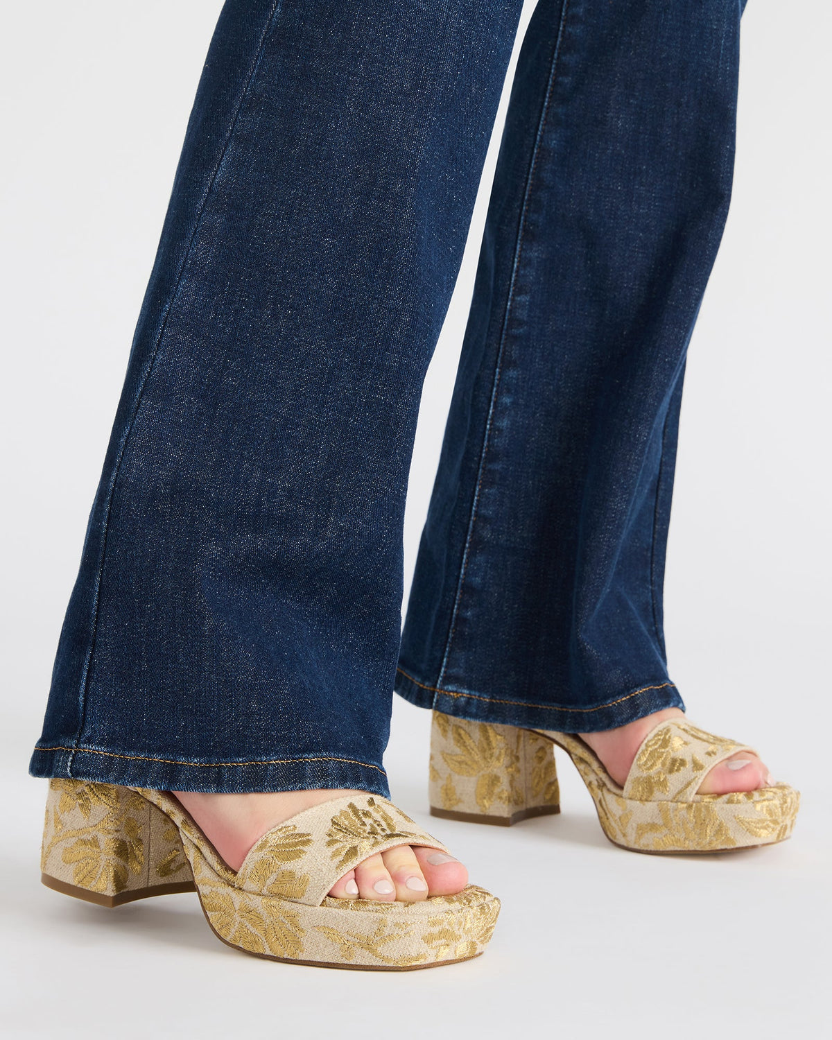 MERCERR Gold Multi Women's Platform Block Heel | Steve Madden