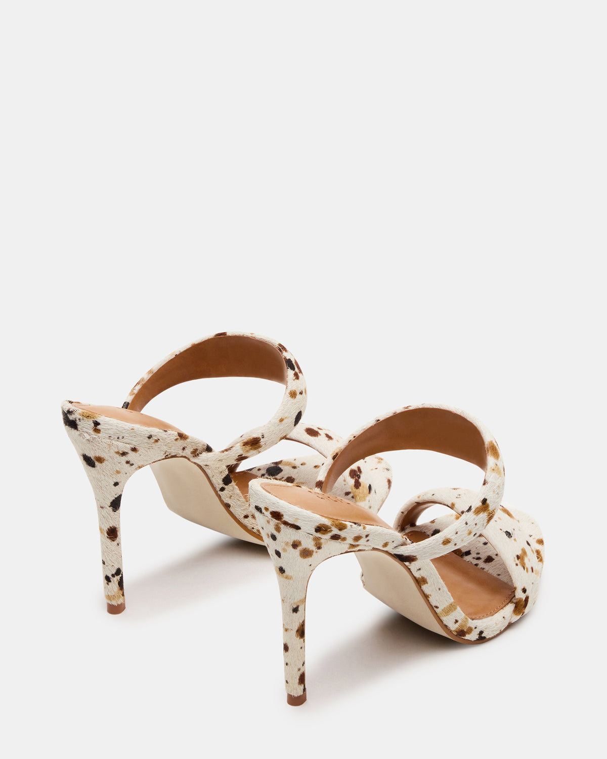 SATURN-C WHITE/CAMEL Stiletto Mule Women's Heel | Steve Madden