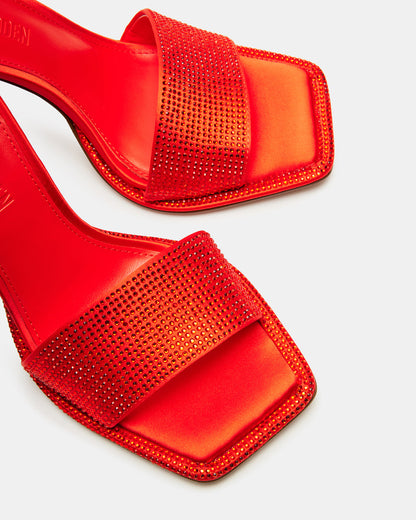 YARA Orange Women's Square-Toe Mule Heel | Steve Madden