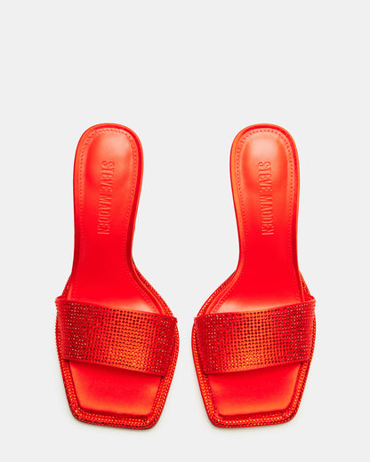 YARA Orange Women's Square-Toe Mule Heel | Steve Madden