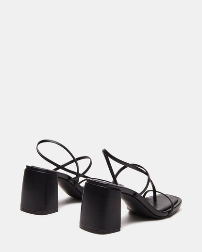 DIORA Black Women's Strappy Square-Toe Heel | Steve Madden