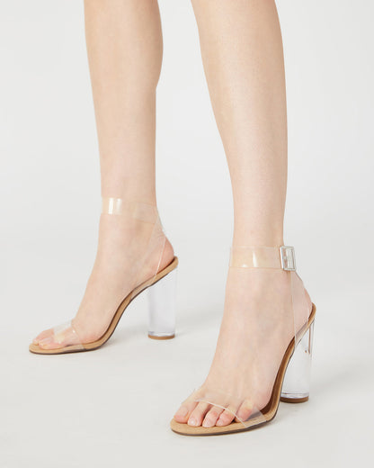 CLEARER Clear Heels | Women's Clear Block Heel | Steve Madden