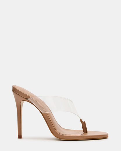 SABINE Clear Thong Mule Heel Women's Heel | Steve Madden