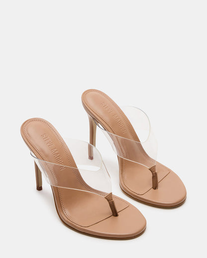SABINE Clear Thong Mule Heel Women's Heel | Steve Madden