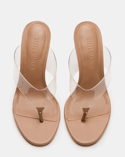 SABINE Clear Thong Mule Heel Women's Heel | Steve Madden