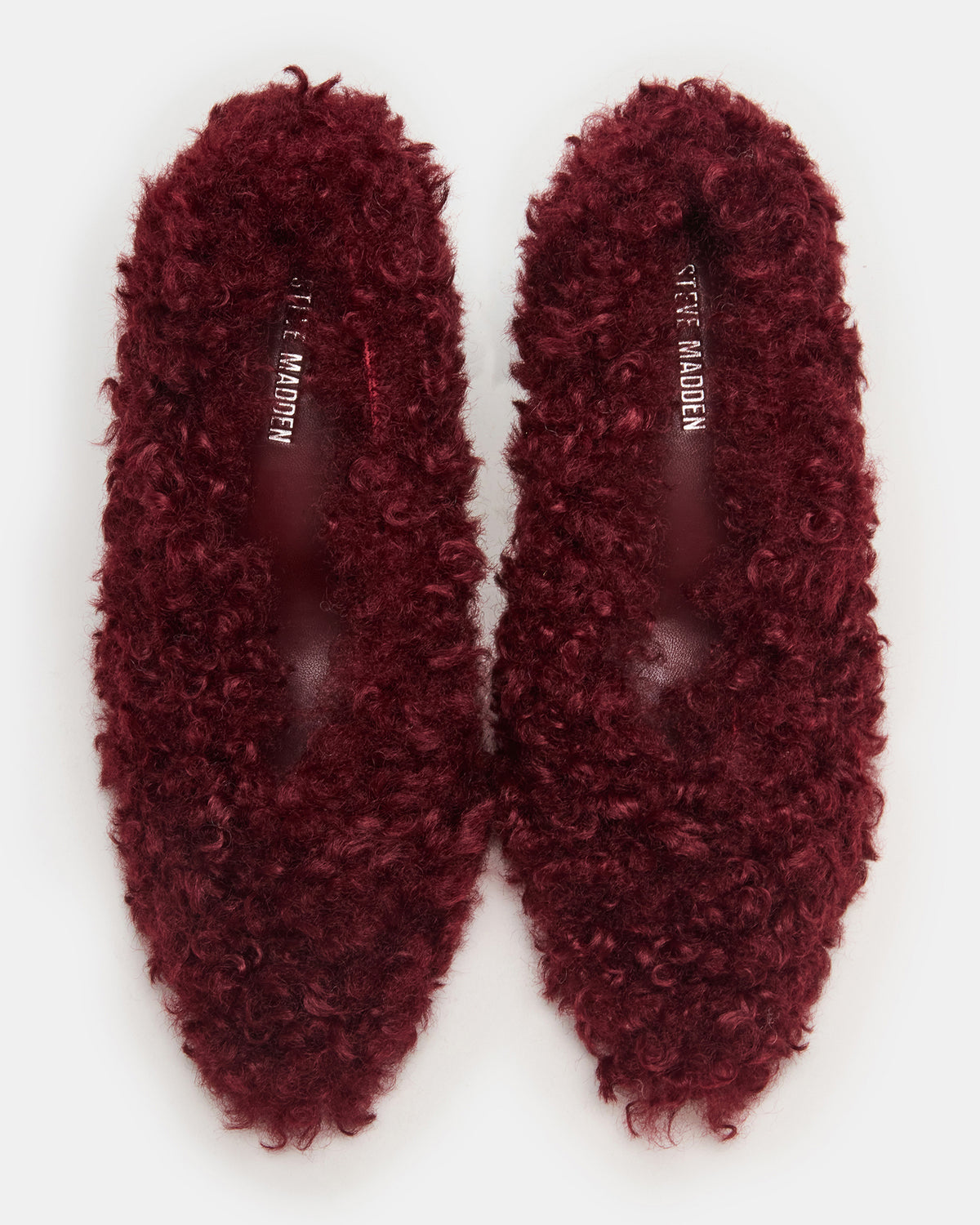 ACHILLES Red Pointed-Toe Faux Fur Stiletto Women's Heel | Steve Madden