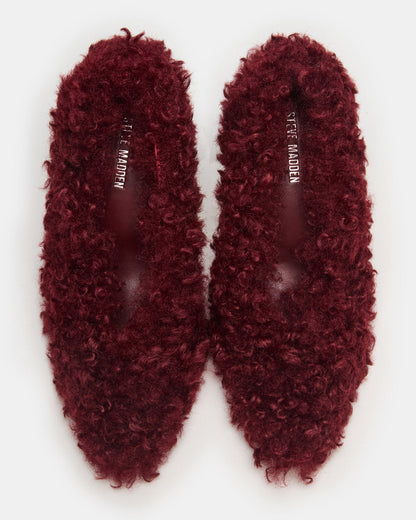 ACHILLES Red Pointed-Toe Faux Fur Stiletto Women's Heel | Steve Madden