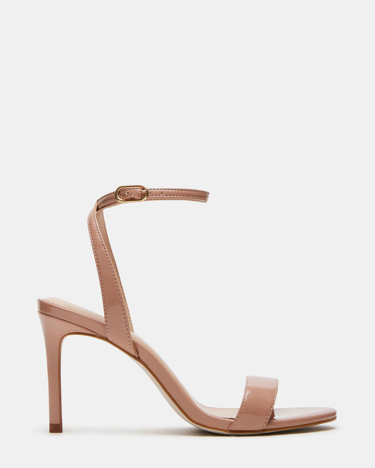 SUZIE Blush Patent Women's Open Toe Stiletto Strappy Heel | Steve Madden