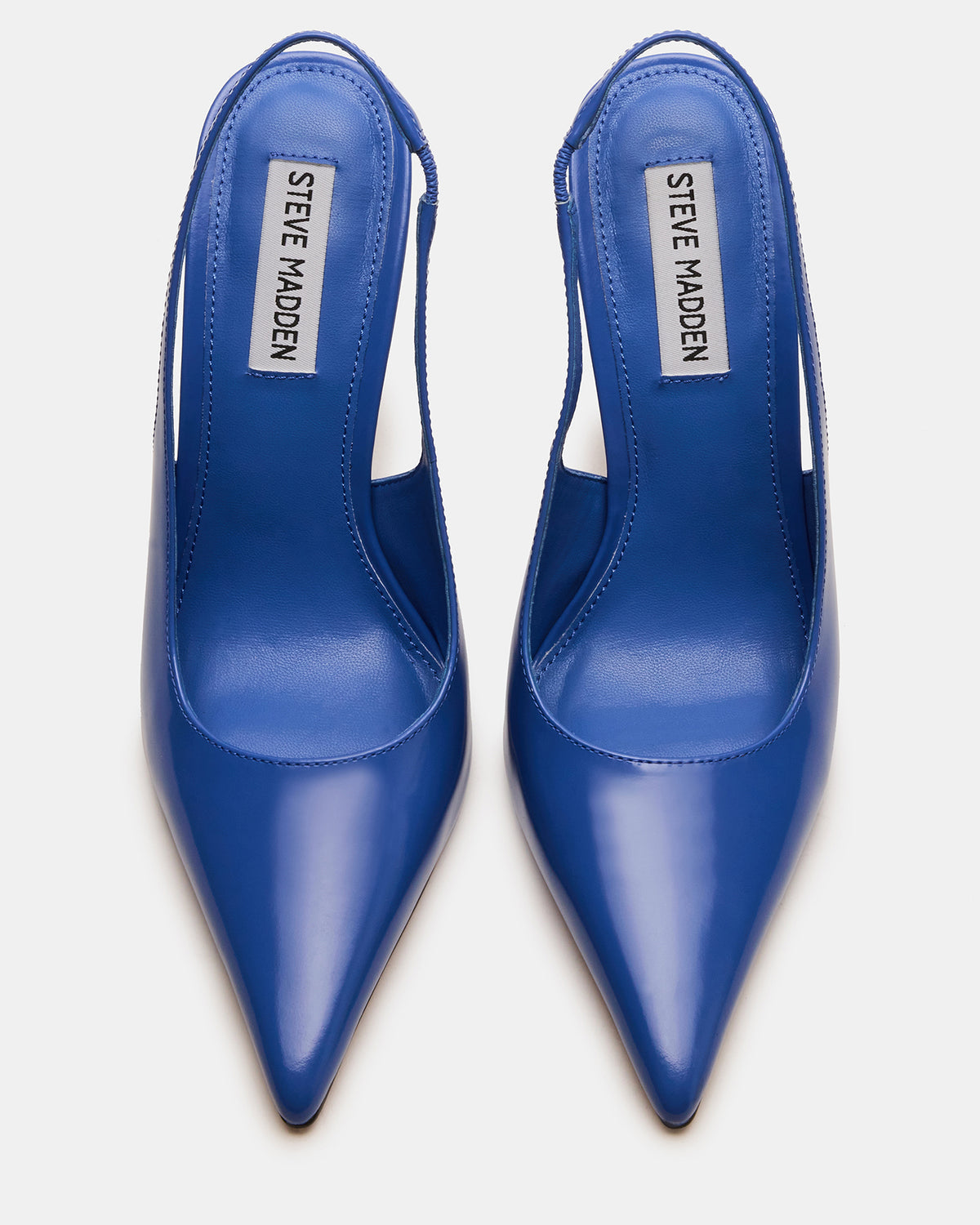 REYES Blue Leather Slingback Stiletto Pointed-Toe Pump Women's Heel | Steve Madden