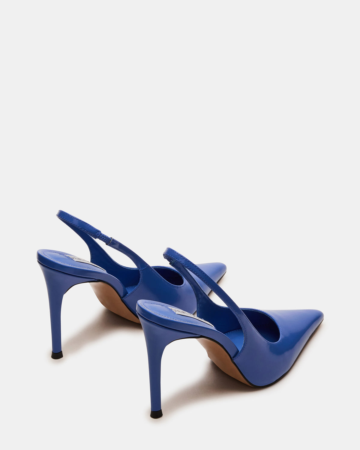 REYES Blue Leather Slingback Stiletto Pointed-Toe Pump Women's Heel | Steve Madden