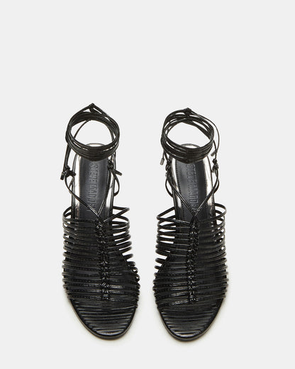 BRISTOWE Black Strappy Stiletto Heel | Women's Heels | Steve Madden
