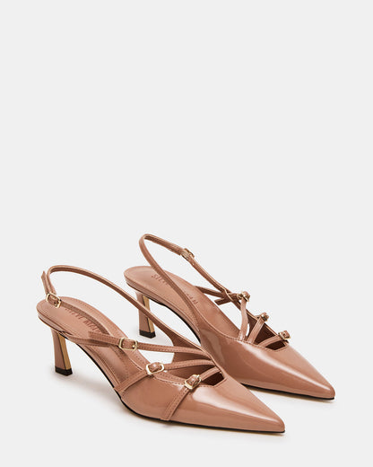 LIANA Mocha Women's Slingback Pointed-Toe Low Heel | Steve Madden
