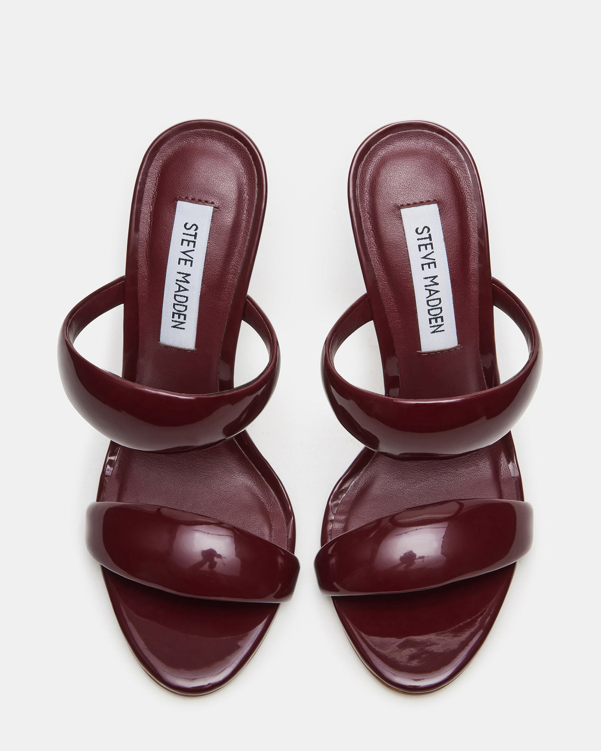 SATURN Wine Patent Stiletto Mule Women's Heel | Steve Madden