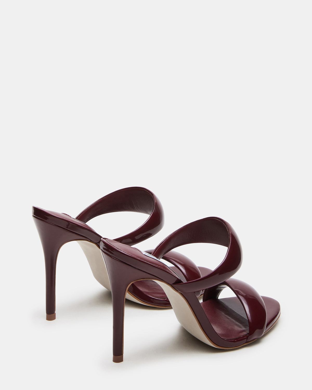 SATURN Wine Patent Stiletto Mule Women's Heel | Steve Madden