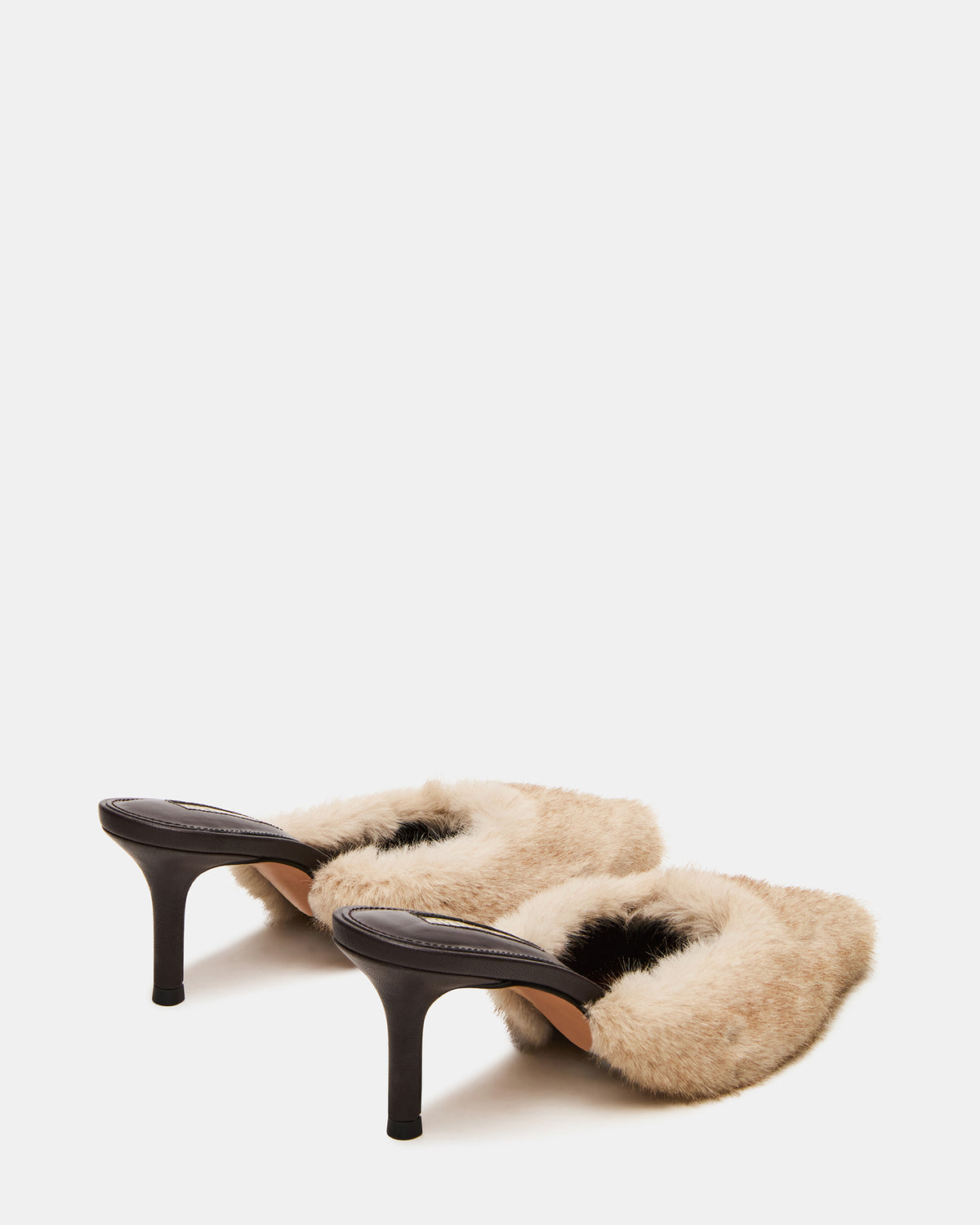 ALEXI Faux Fur Tan Pointed-Toe Mule Women's Heel | Steve Madden