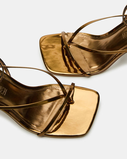 ANNIE Bronze Women's Strappy Square Toe Heel | Steve Madden