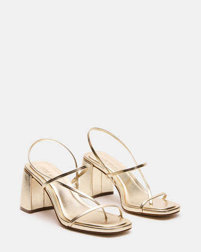 DIORA Gold Women's Strappy Square-Toe Heel | Steve Madden