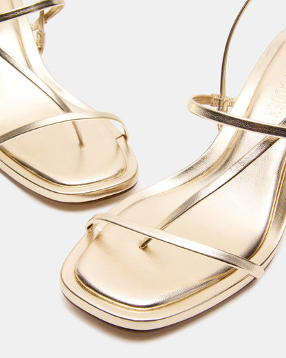 DIORA Gold Women's Strappy Square-Toe Heel | Steve Madden