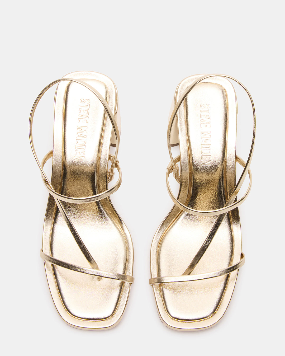 DIORA Gold Women's Strappy Square-Toe Heel | Steve Madden