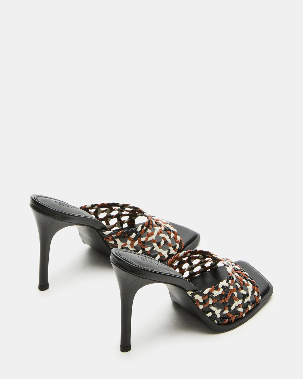 TIKKI Brown Multi Square-Toe Mule Stiletto Women's Heel | Steve Madden