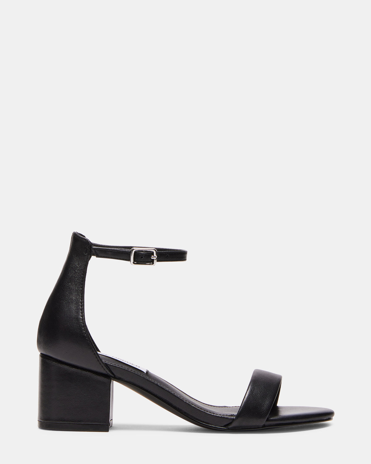 IRENEE Black Leather Women's 2 Inch Block Heel | Steve Madden