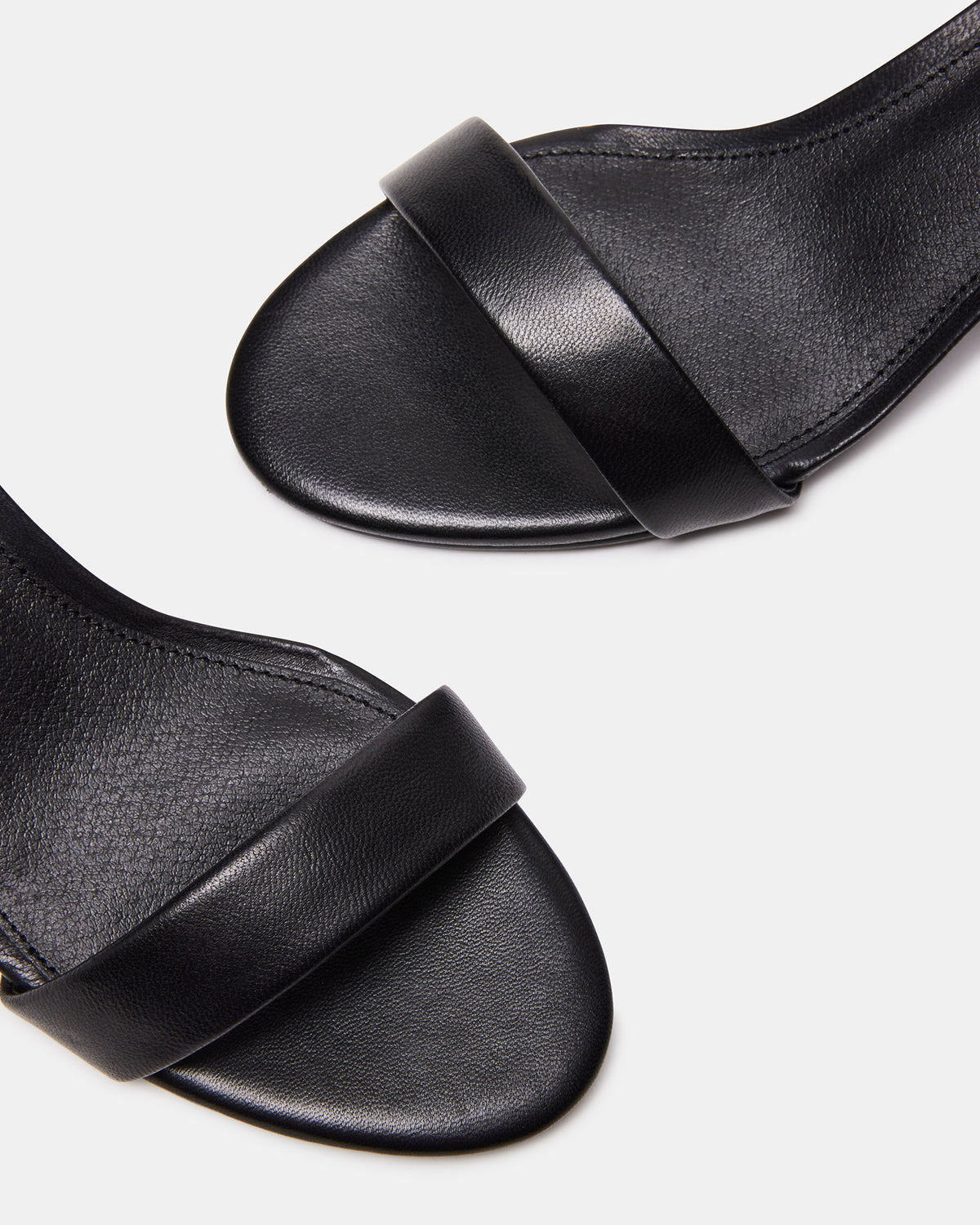 IRENEE Black Leather Women's 2 Inch Block Heel | Steve Madden