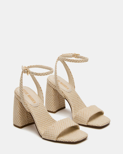 MESSA Raffia Women's Square-Toe Block Heel | Steve Madden