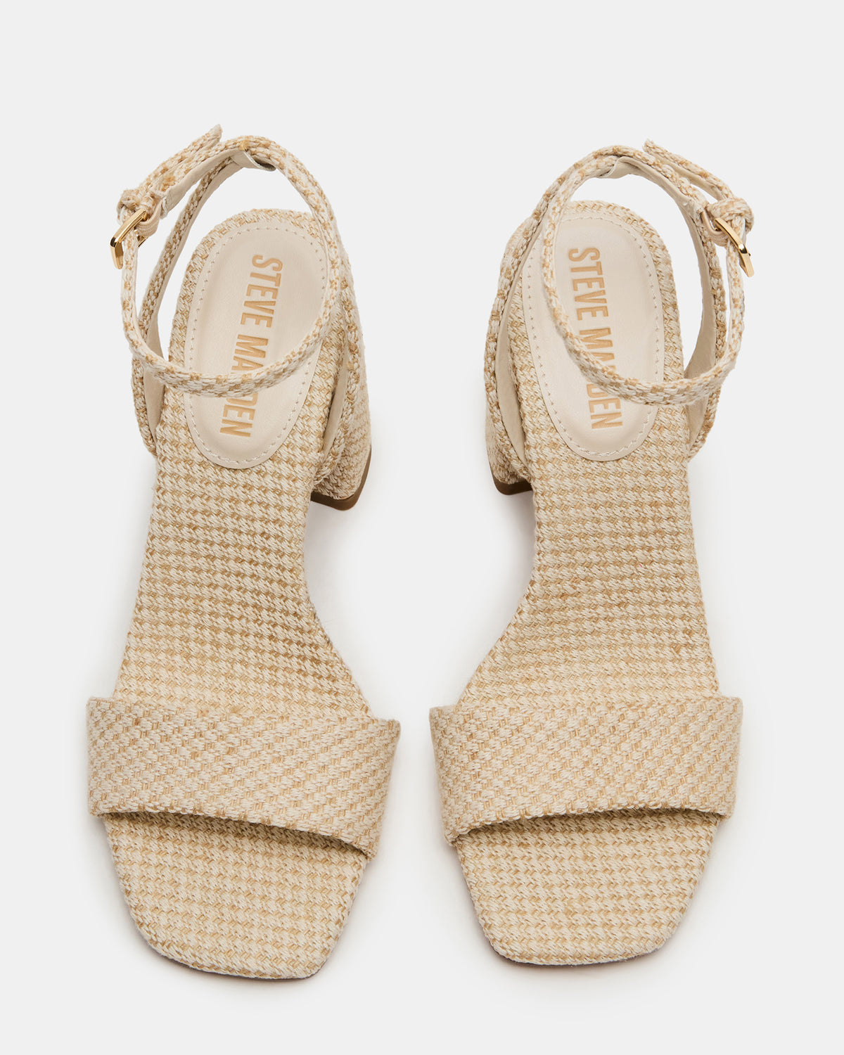 MESSA Raffia Women's Square-Toe Block Heel | Steve Madden