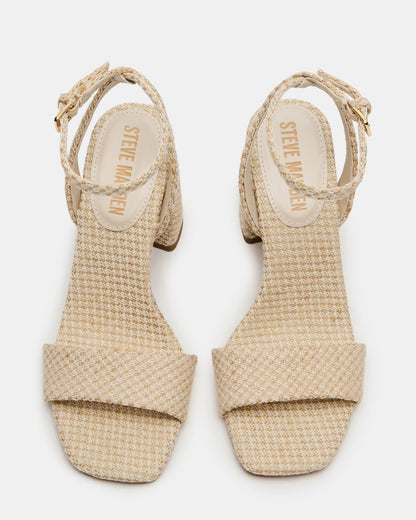 MESSA Raffia Women's Square-Toe Block Heel | Steve Madden
