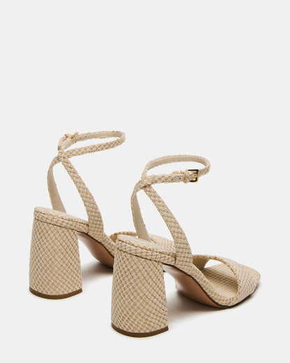 MESSA Raffia Women's Square-Toe Block Heel | Steve Madden