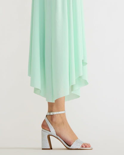 LARAH Rhinestone Rounded Toe Block Heel Women's Heel | Steve Madden