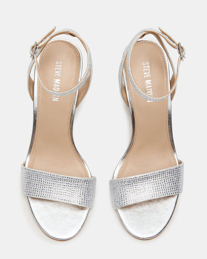 LARAH Rhinestone Rounded Toe Block Heel Women's Heel | Steve Madden