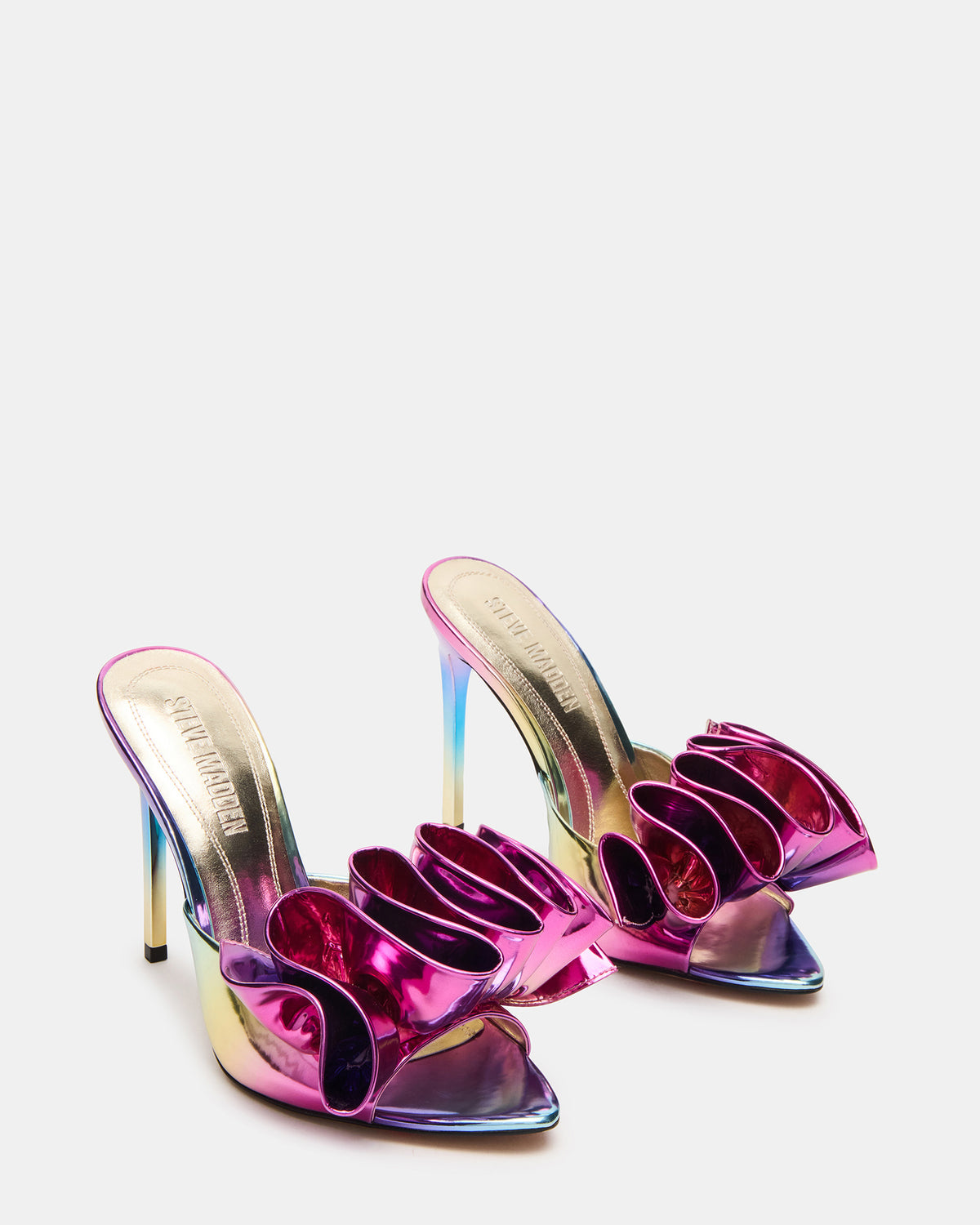 AFFINITY Metallic Multi Women's Pointed-Toe Stiletto Mule Heel | Steve Madden