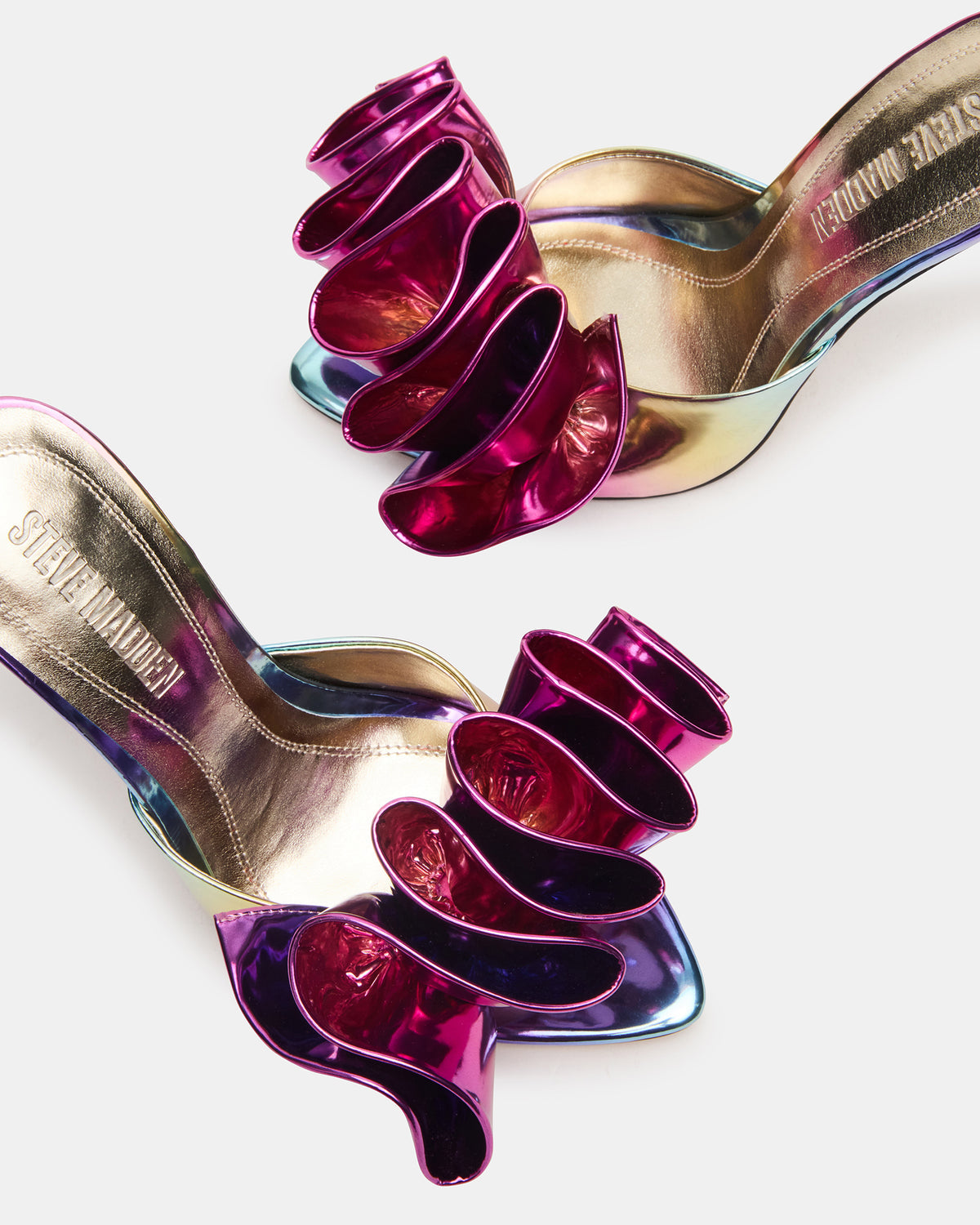AFFINITY Metallic Multi Women's Pointed-Toe Stiletto Mule Heel | Steve Madden