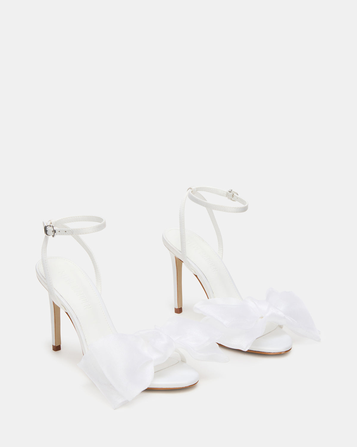 RADIANCE White Strappy Stiletto Bow Women's Heels | Steve Madden