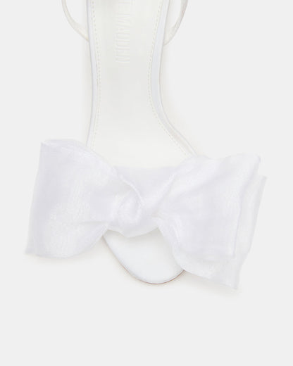 RADIANCE White Strappy Stiletto Bow Women's Heels | Steve Madden