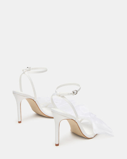 RADIANCE White Strappy Stiletto Bow Women's Heels | Steve Madden