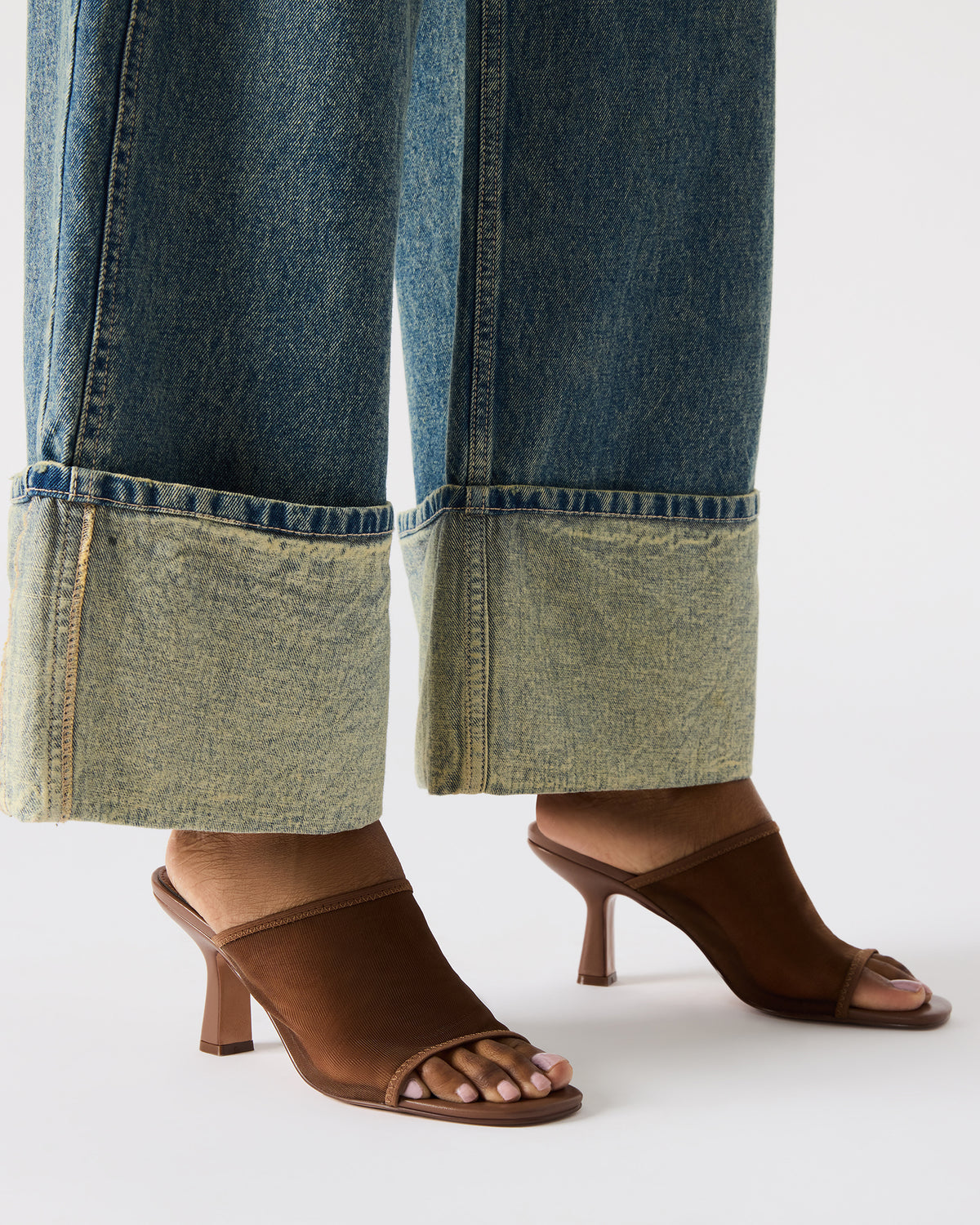 GLEAM Brown Women's Square-Toe Mule Heel | Steve Madden