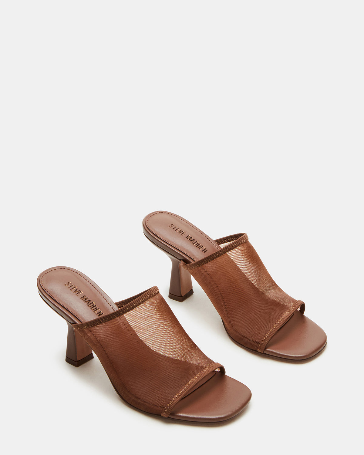 GLEAM Brown Women's Square-Toe Mule Heel | Steve Madden