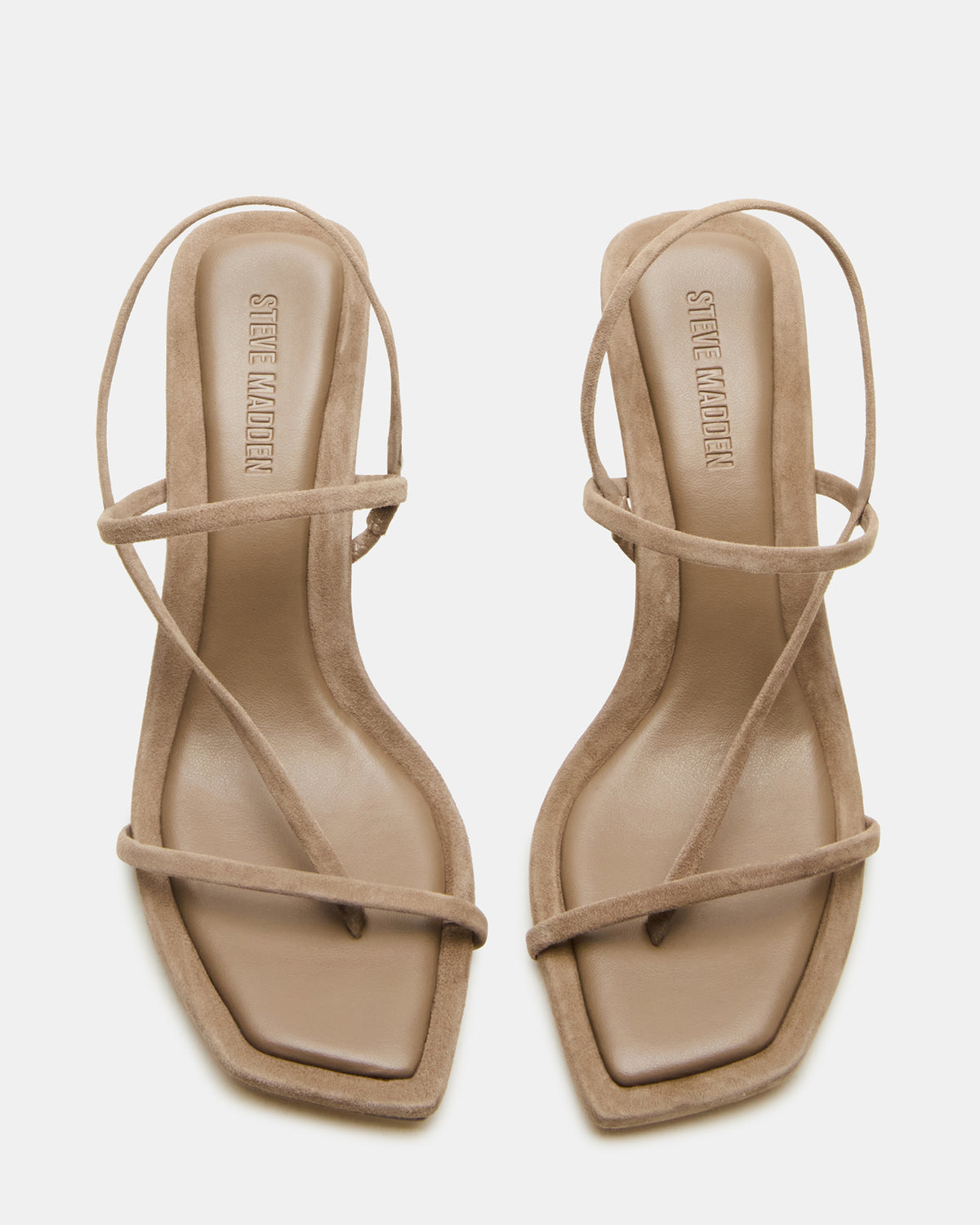 LOCKE Taupe Women's Dainty Strappy Square Toe Heel | Steve Madden
