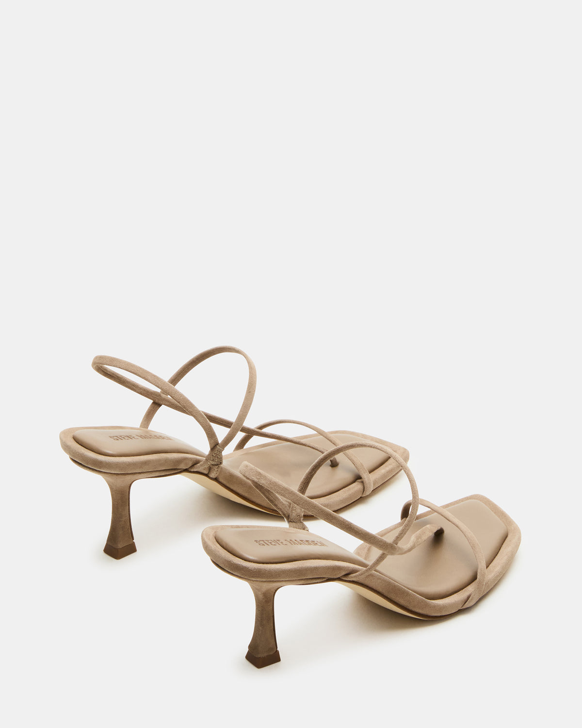 LOCKE Taupe Women's Dainty Strappy Square Toe Heel | Steve Madden