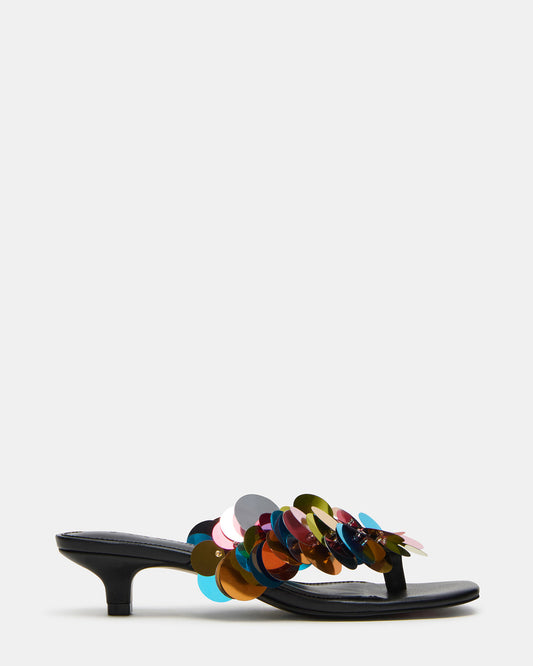 TRACIE Bright Multi Thong Strap Women's Kitten Heel | Steve Madden