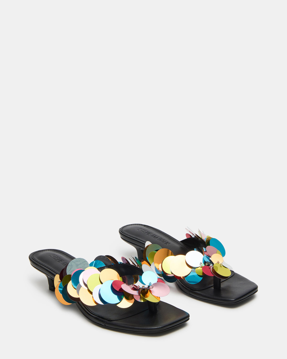 TRACIE Bright Multi Thong Strap Women's Kitten Heel | Steve Madden